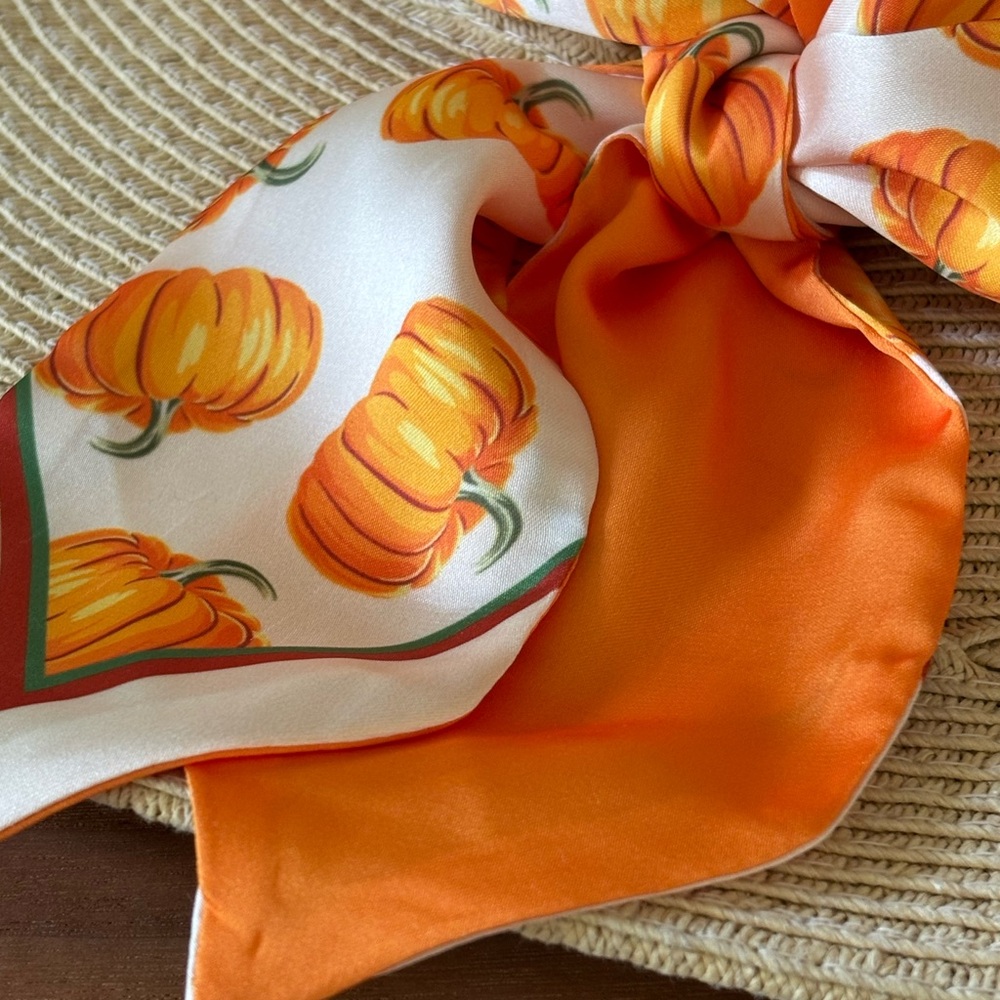 Pumpkin Twilly Scarf - Picture 4 of 9